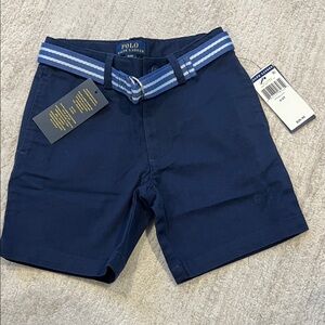 Polo by Ralph Lauren Navy Kids Shorts with Belt